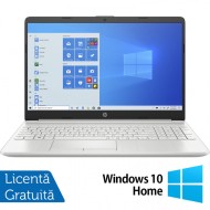 Laptop Nou HP 15-DW3025, Intel Core i5-1135G7 2.40-4.20GHz, 8GB DDR4, 2TB HDD, 15.6 Inch HD, Webcam, Windows 10 Home, Natural Silver